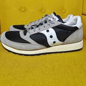 Saucony Jazz Original Vintage Grey/Black/White Athletic Running Shoe Men's Sz 13